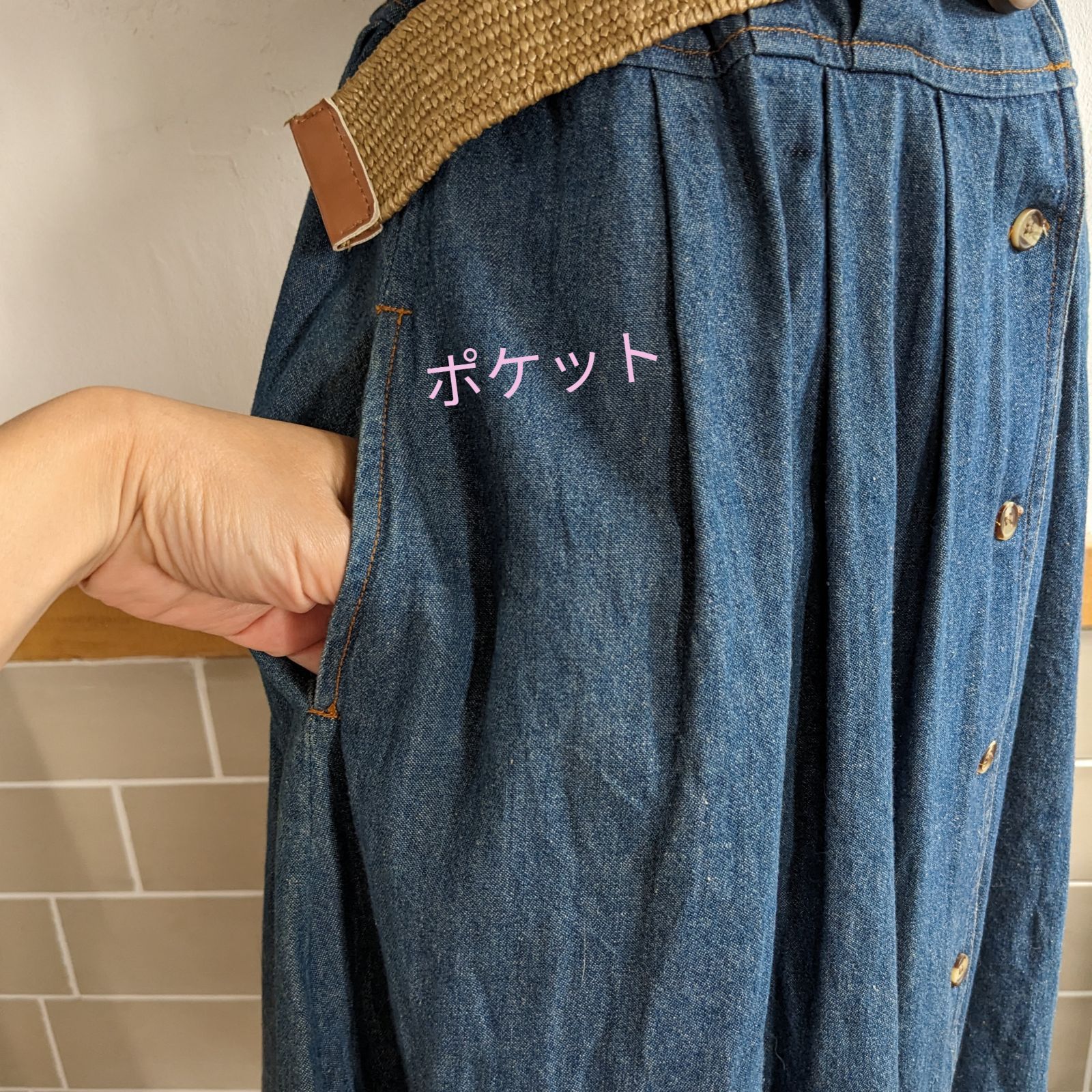vintage＊ヴィンテージワンピース//デニムワンピース//名前の