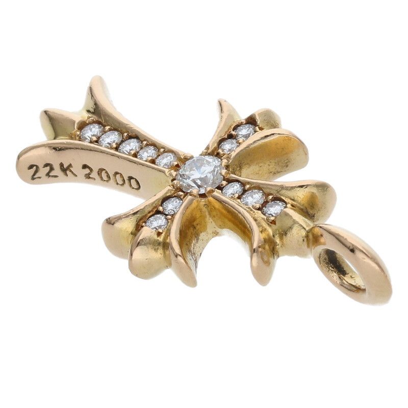 クロムハーツ 22K TNY CRSF P/DMND/タイニーファットクロス PAVE