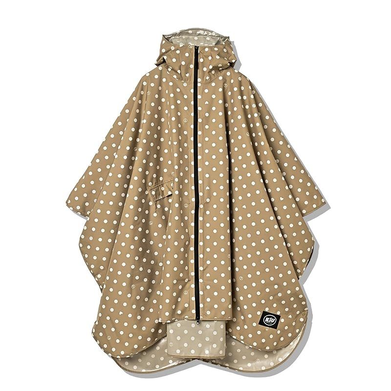 [KIU] ポンチョ Kiu RAIN Poncho-Daily 06.ピース ドット ベージュ FREE 0