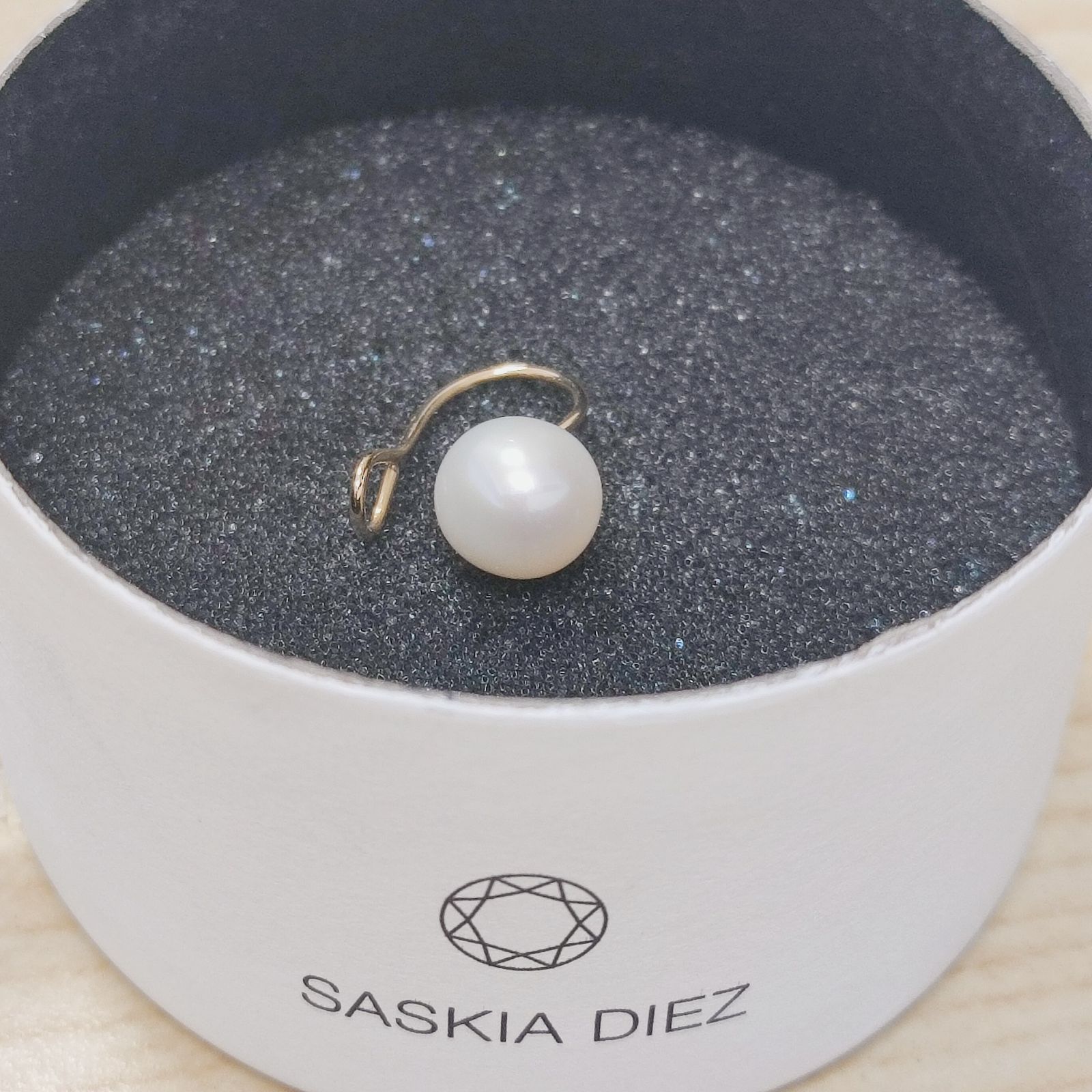 SASKIA DIEZ 18金 パールイヤーカフ 片耳用 美品 サスキアディッツ K18 