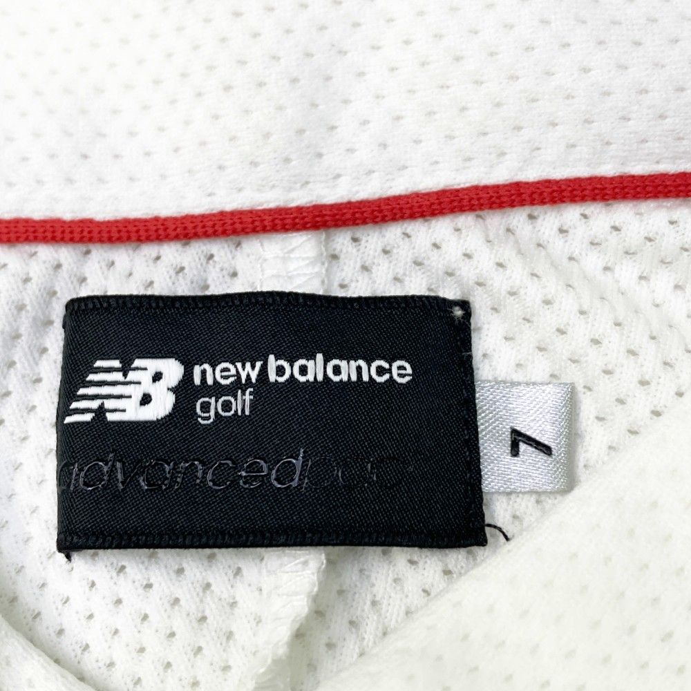 サイズ：7 NEW BALANCE GOLF ニューバランス ; 半袖ポロシャツ　メッシュ 総柄 ホワイト系 [240101439175] ゴルフウェア メンズ ストスト サイズ：7 NEW BALANCE GOLF ニューバランス ; 半袖ポロシャツ