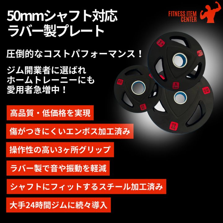 ☆新品・送料無料☆バーベルプレート計80kgセット(20kg×4枚) ラバー