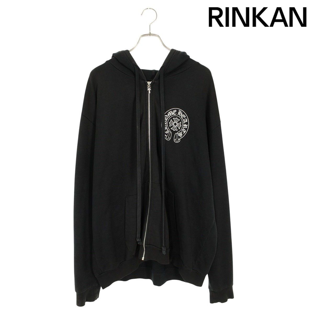 クロムハーツ SWTSHRT HD ZIP LTD 東京 バックホースシュープリントジップアップパーカー メンズ XL