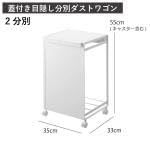 蓋付き目隠し分別ダストワゴン ゴミ箱