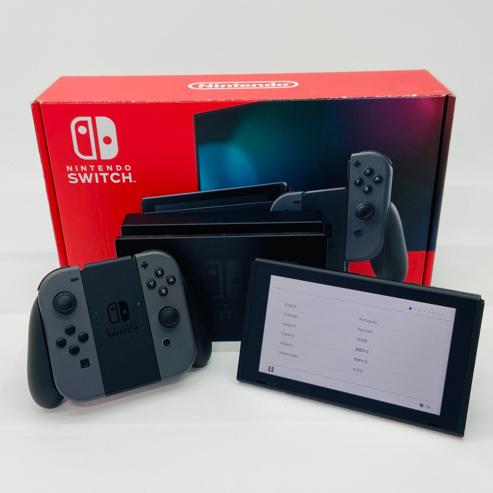 【美品】Nintendo Switch HAD-S-KAAAA バッテリー強化版 任天堂 Nintendo Switch グレー HAD-S-KAAAA バッテリー強化版