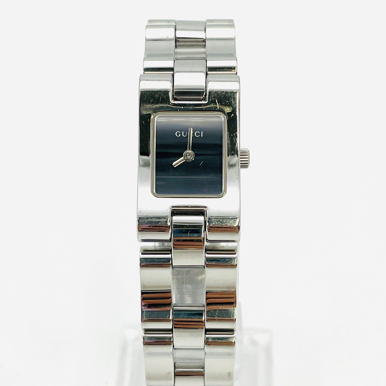 グッチ GUCCI 腕時計 シルバー 2305L クオーツ 黒 ブラック ユニ