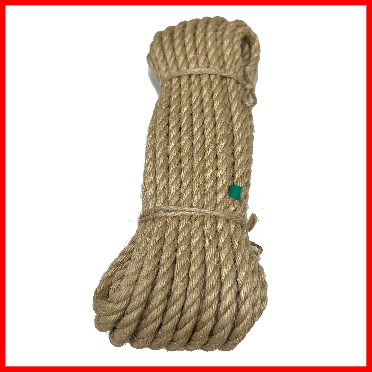 在庫 ジュート麻ロープ まつうら工業 6mm×10m JUTE-HEMP-ROPE-6×10