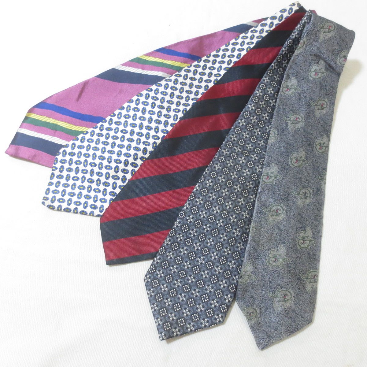 C499 ブランドネクタイ まとめ売り 5本セット LANVIN KENZO Ungaro 