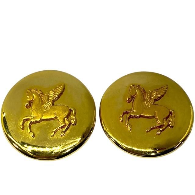 HERMES エルメス ペガサス イヤリング アクセサリー 小物 GP ゴールド