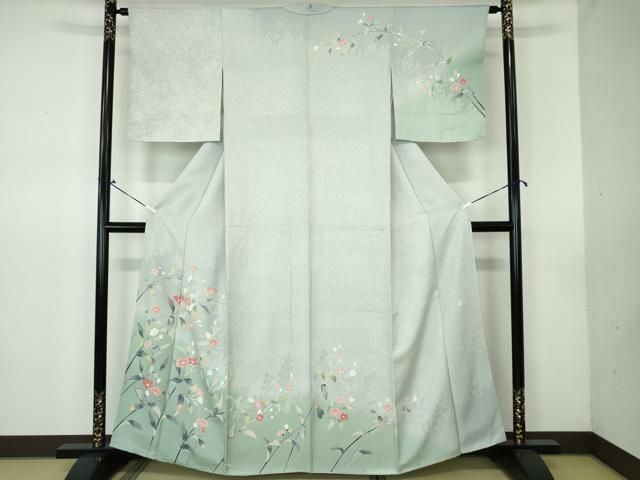 平和屋着物□訪問着 友禅 枝花文 暈し染め 正絹 逸品 DAAS7163xg