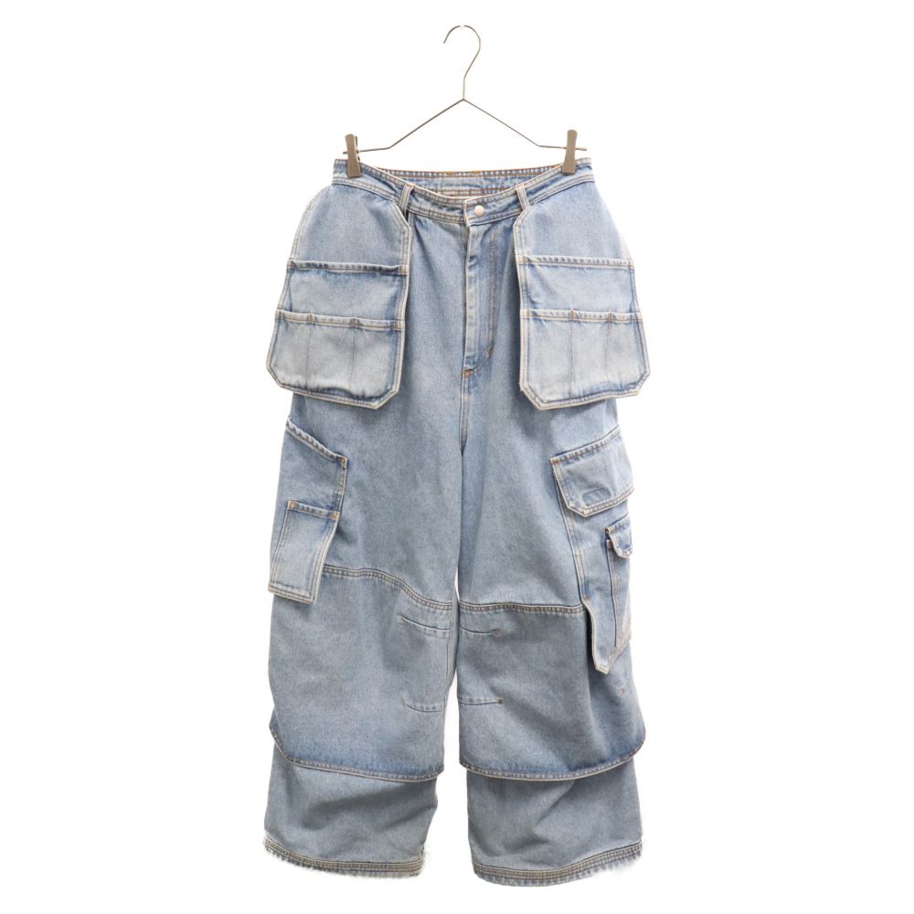 HED MAYNER ヘドメイナー 22AW マルチ ポケット ワイド カーゴ デニム パンツ インディゴ HM00D12