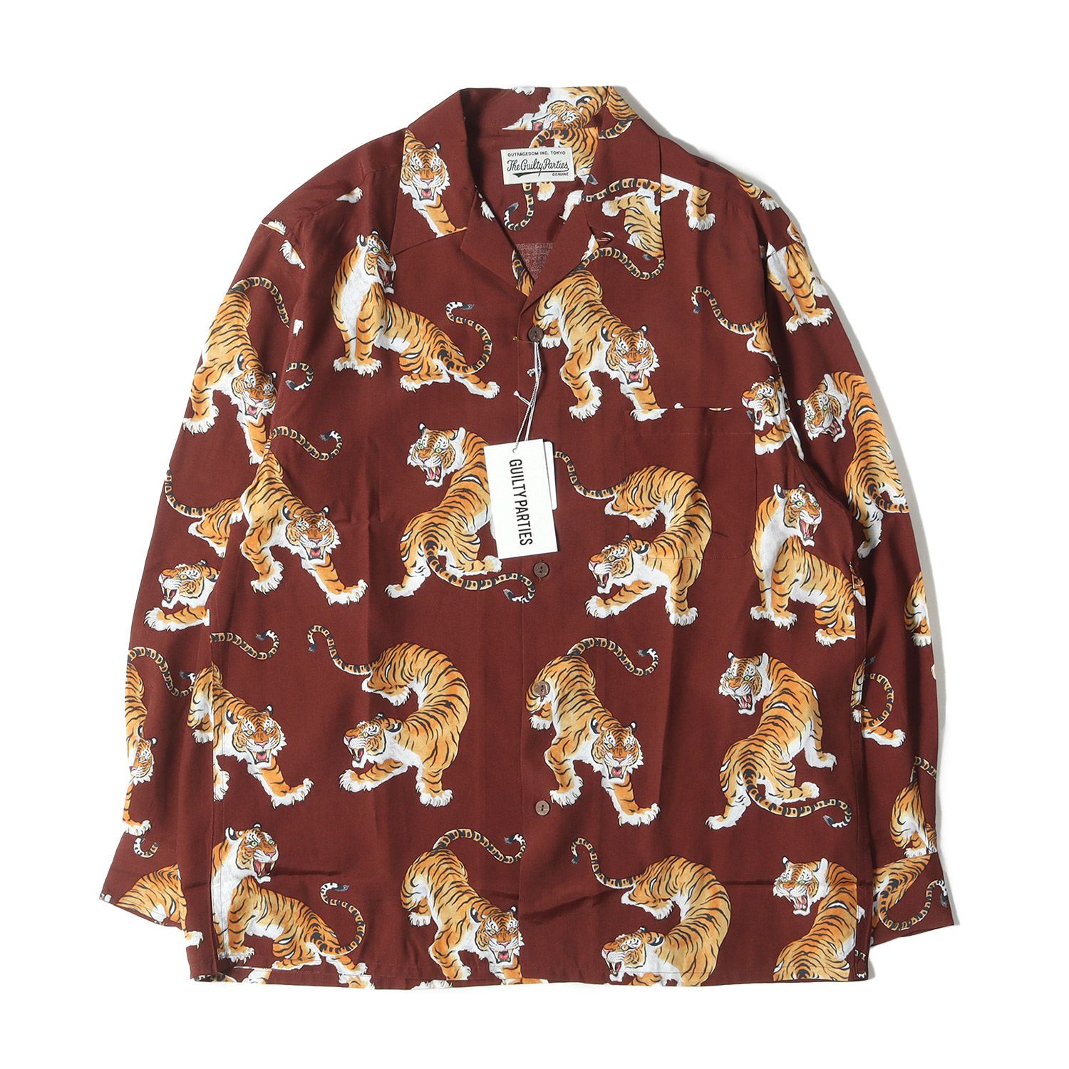 新品 WACKO MARIA ワコマリア シャツ サイズ:L 23AW ×TIM LEHI 虎柄 