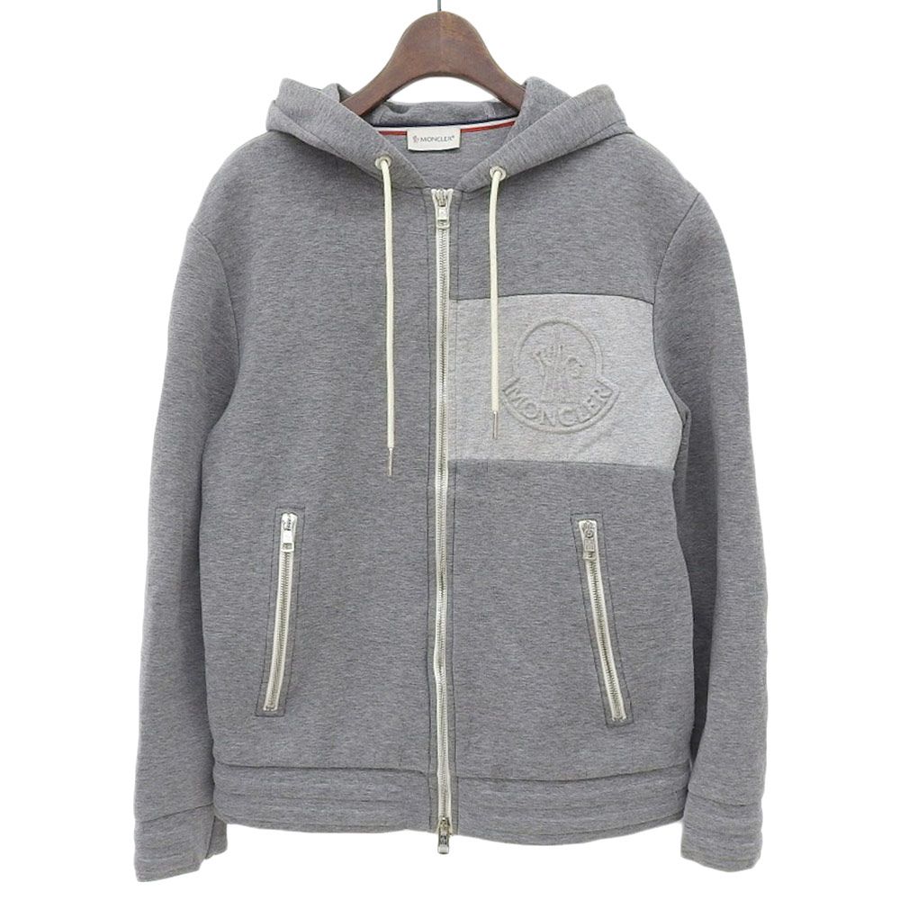 MONCLER モンクレール MAGLIA CARDIGAN コットン ジップパーカー メンズ グレー S 15年製 S