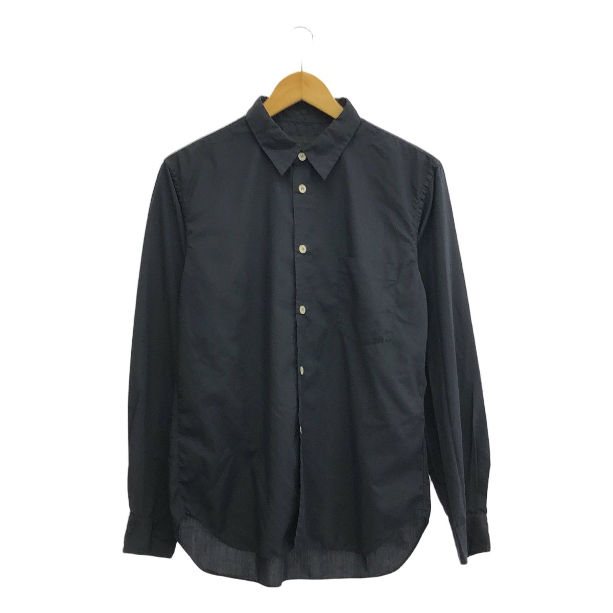 COMME des GARCONS HOMME DEUX / コムデギャルソンオムドゥ | 2020SS | ポリエステル 製品染め レギュラーカラー シャツ | S | ダークネイビー | メンズ