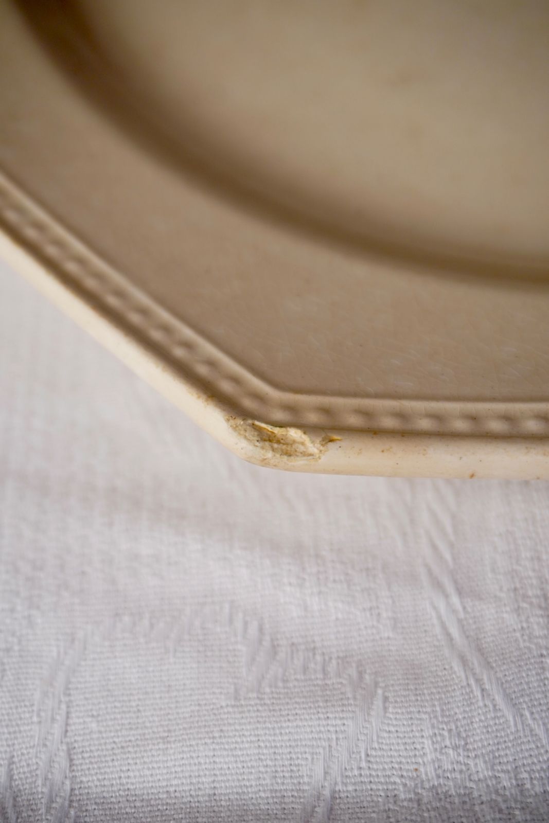 フランス アンティーク クレイユモントロー オクトゴナルプレート 陶器