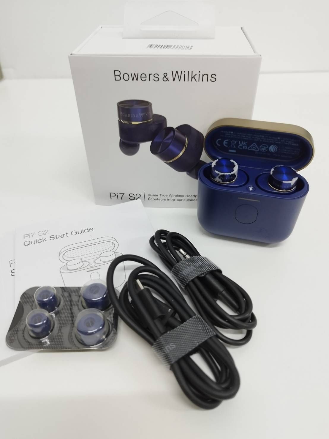 Bowers-Wilkins Pi7 S2 ワイヤレスイヤホン ミッドナイトブルー