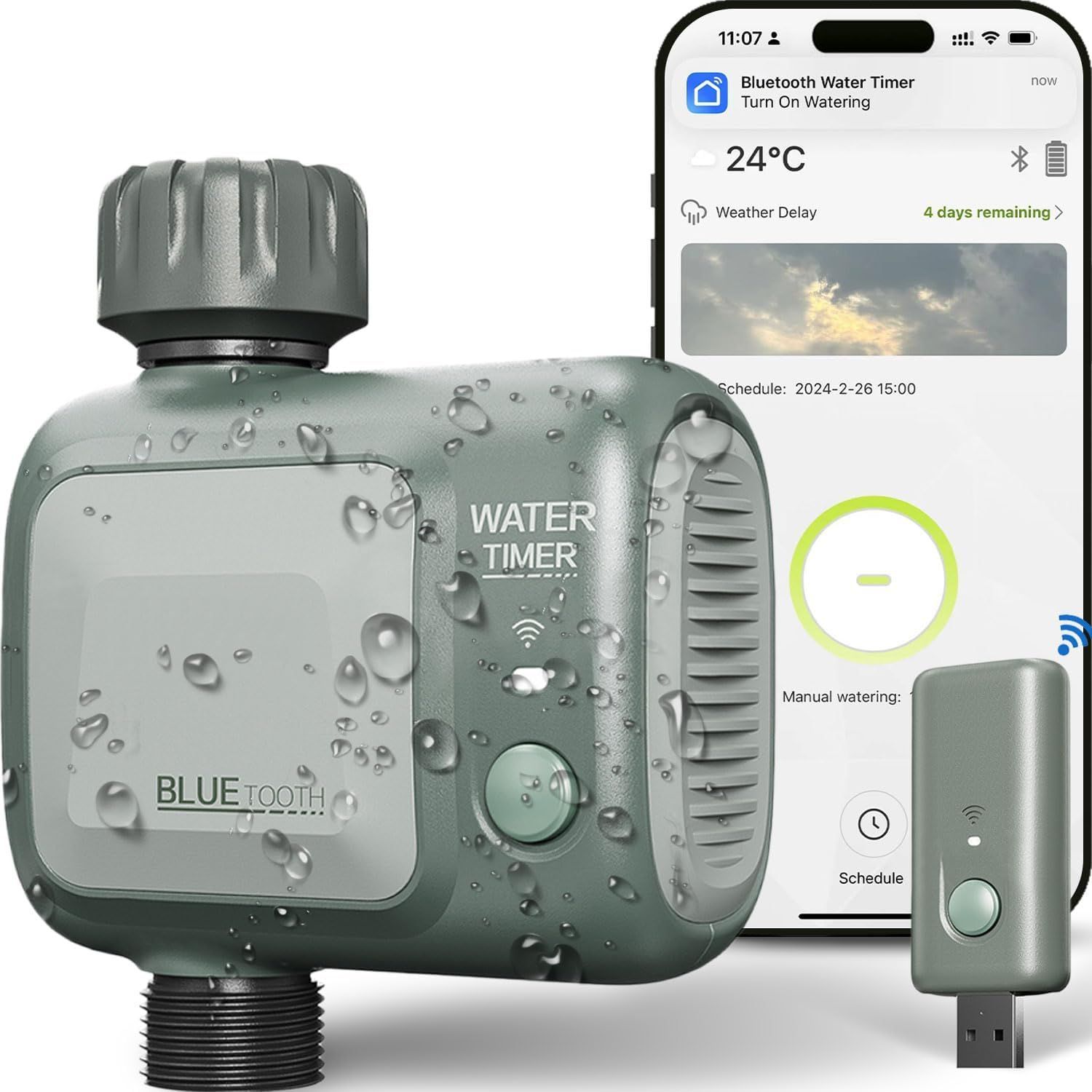 2025年 自動散水タイマー WIFI 散水ホース 適格請求書ok スプリンクラー ガーデンタイマー ワイヤレス散水タイマー APP 制御インテリジェントモード 植物灌水 散水システム 散水用具 灌漑システム 給水 観葉植物 グリーン
