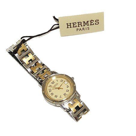 ○【美品】 HERMES エルメス 腕時計 クリッパーコンビ CL4.220