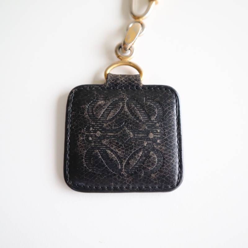 LOEWE ロエベ LOEWE ロエベ アナグラム チャーム ブラック レザー