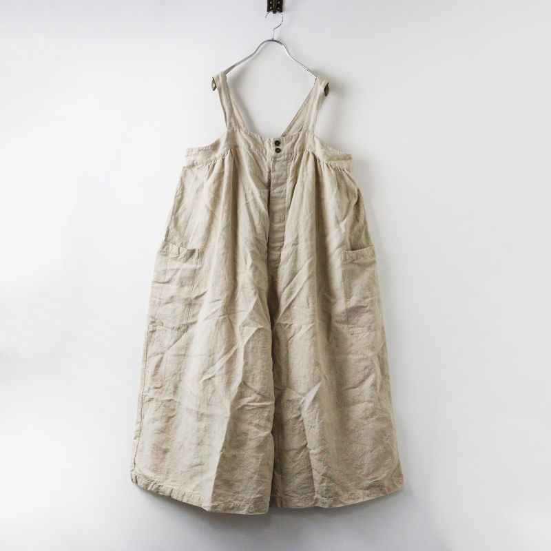 2024AW ネストローブ nest Robe ブラックリネンワイドサロペット
