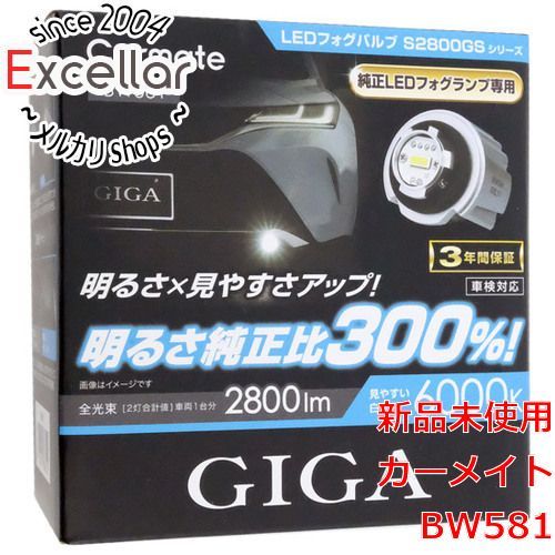 bn 15 カーメイト LEDフォグバルブ GIGA S2800GS 6000K 2800lm BW581