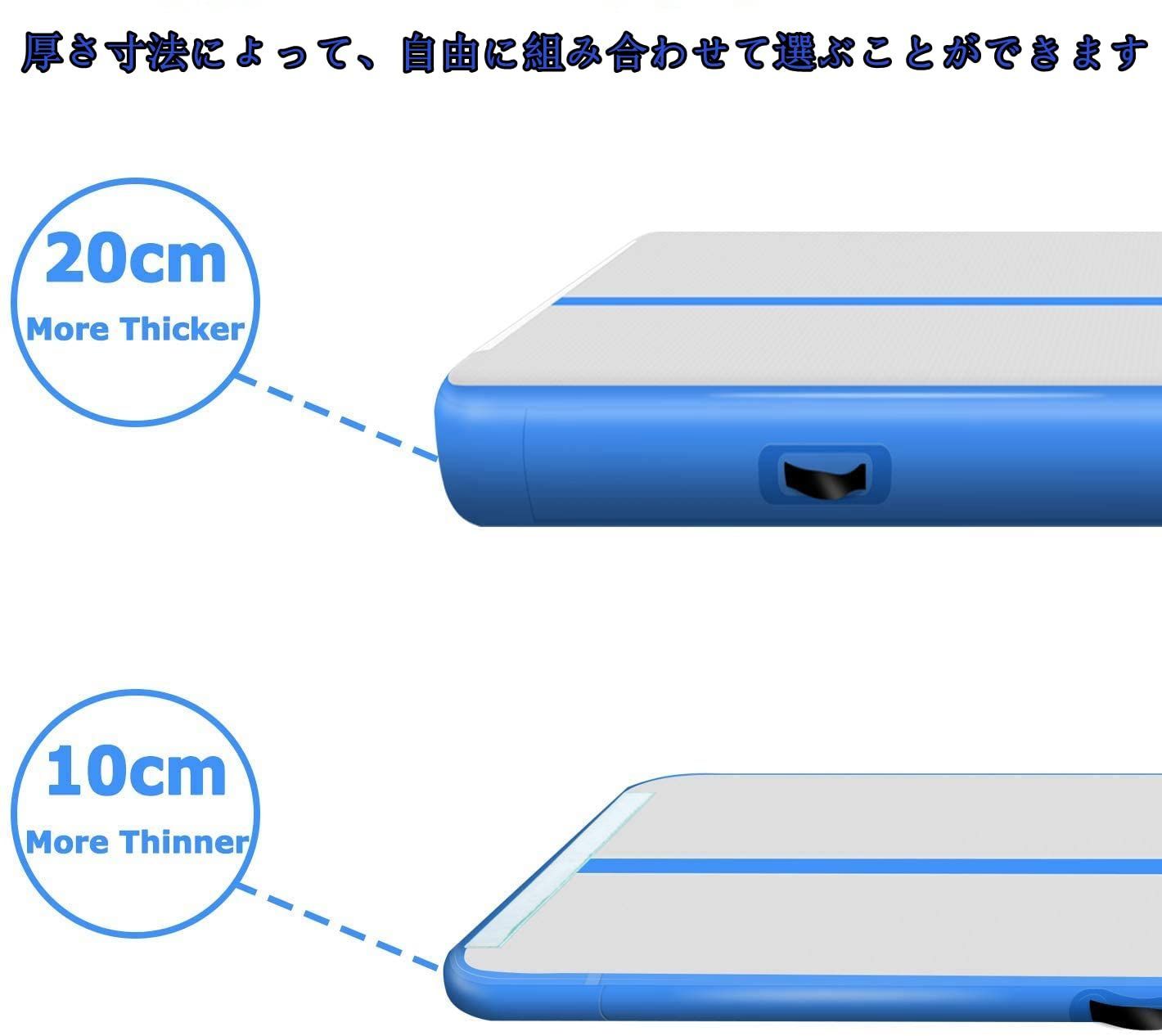 3|4|5|6M長さ１ｍ幅10|20cm厚 体操転倒マット