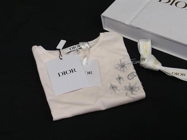 ChristianDior ディオール コットン 半袖 Tシャツ トップス サイズ 110 洋服 キッズ ピンクベージュ系 BN2096