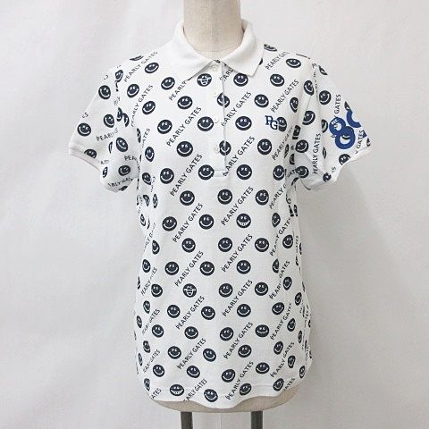 パーリーゲイツ PEARLY GATES ポロシャツ ゴルフ 半袖 ロゴ 文字 ニコ