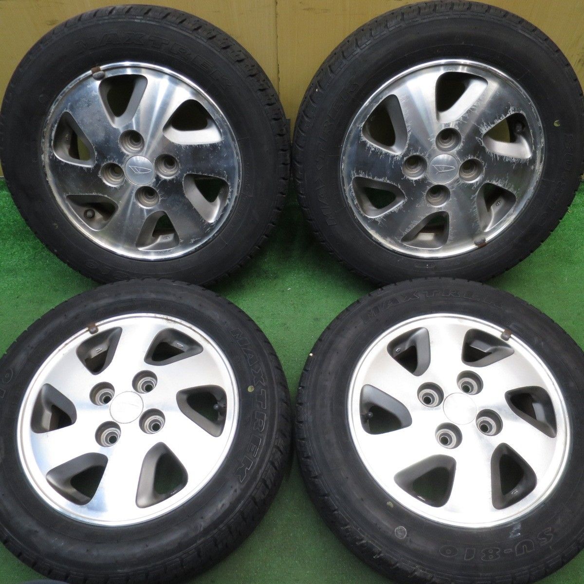バリ溝！9分☆ダイハツ ムーヴ 純正 155/65R13 マックストレック SU 