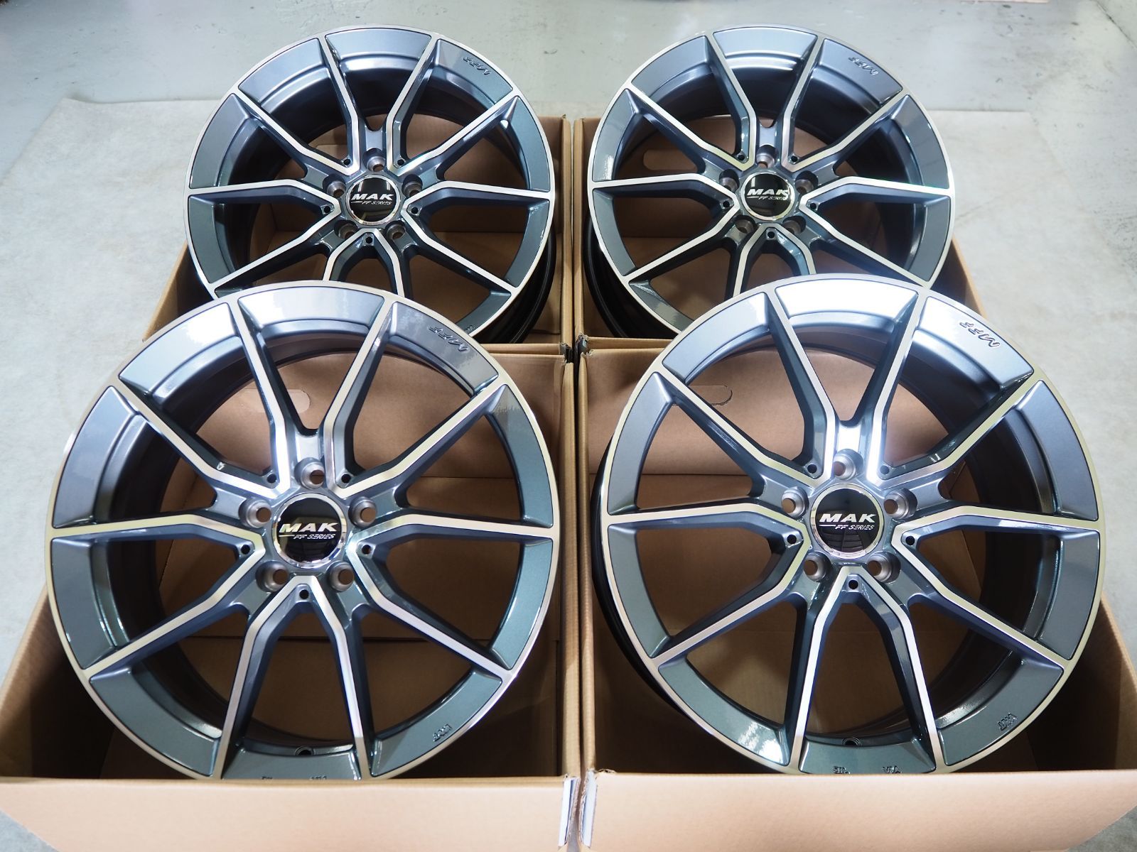 車種専用設計 MAK アルジェントFF 17inch 7.5J 5H112+48 ベンツ Bクラス W246 新品輸入 215/45R17 純正センターキャップ・ボルト対応