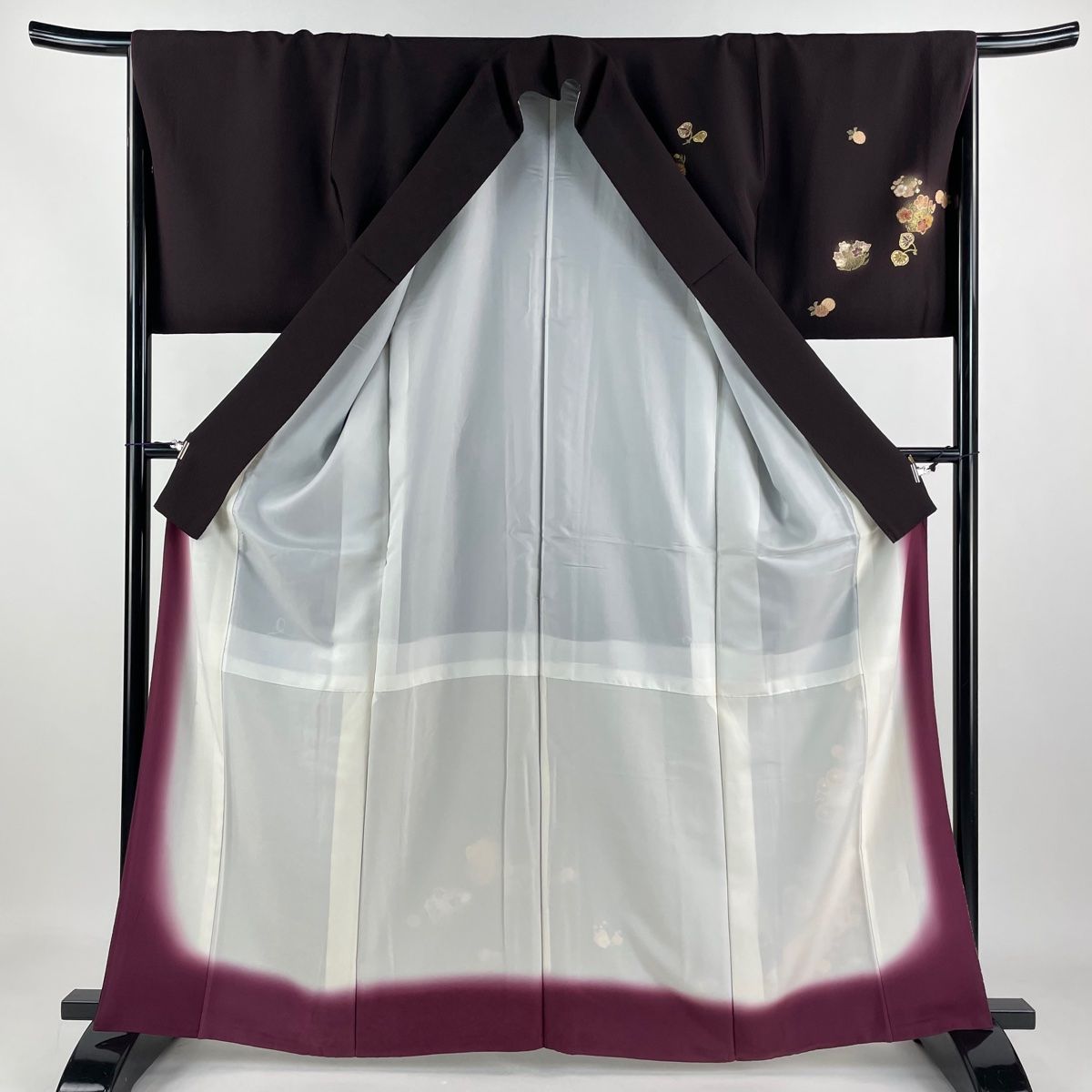 バイセル 着物 美品 名品 付下げ 薄緑 雪輪 花丸文 花びら 金糸 袋帯セット 正絹 159cm Mサイズ ☆☆☆☆ 訪問着 身丈157.5cm 裄丈63.5cm S 袷 雪輪 秋草 螺鈿 金銀彩 薄ピンク