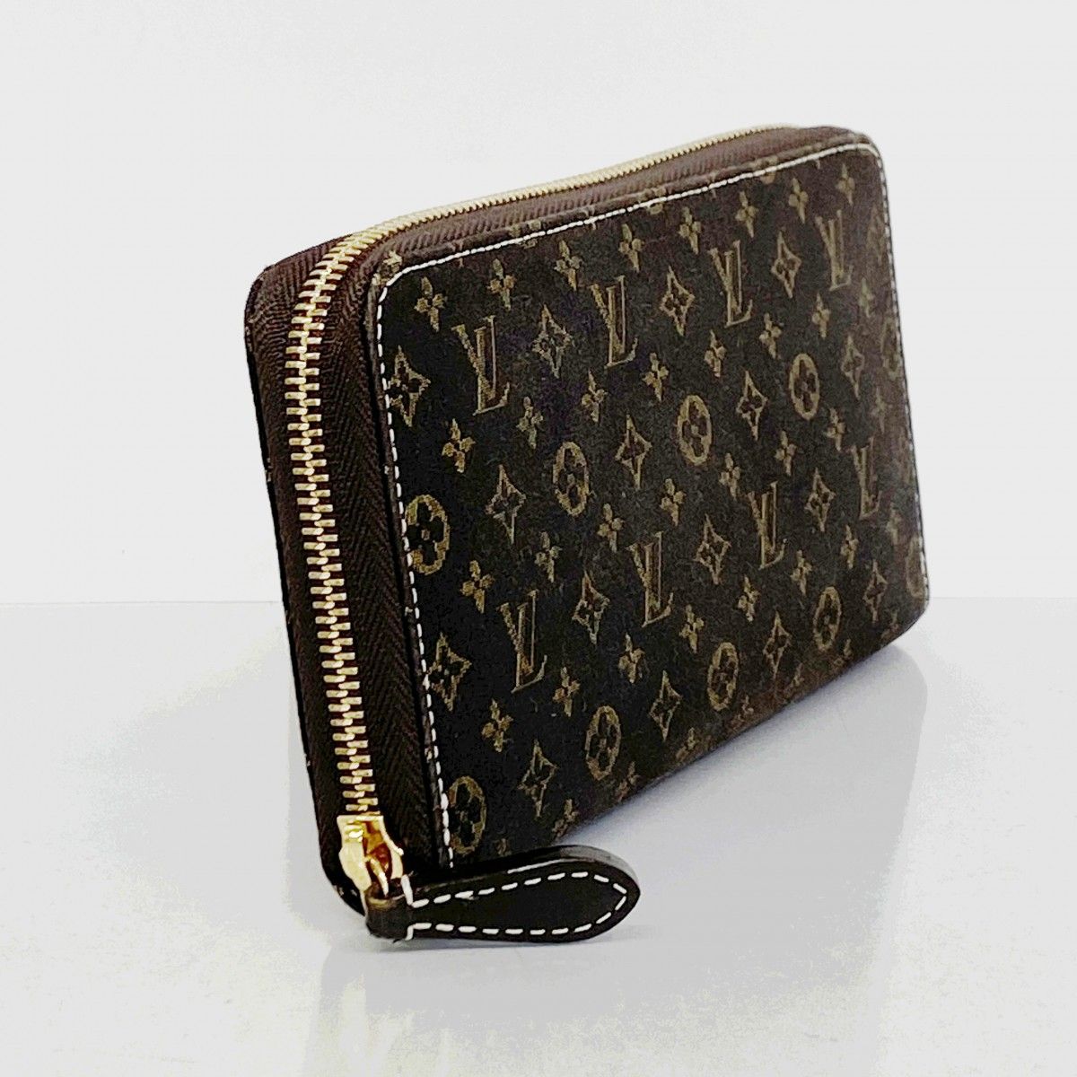 5ma0025-h ルイヴィトン 長財布 モノグラム ミニラン ジッピーウォレット M95235 エベヌ レディース
