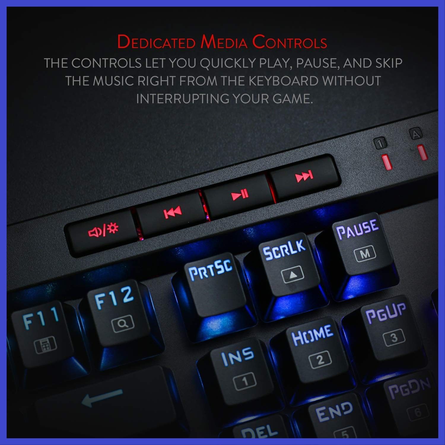 Redragon K580 クリアランス VATA RGB LEDバックライト付きメカニカルゲーミングキーボード｜マクロ キー＆専用メディアコントロール付き｜ホットスワップ対応ソケット｜オンボードマクロ録音｜ブルースイッチ