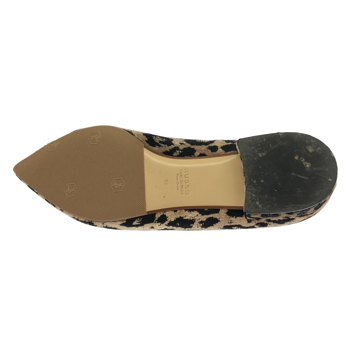 FRANCESCO RUSSO フランチェスコ・ルッソ ベロアレオパードパンプス