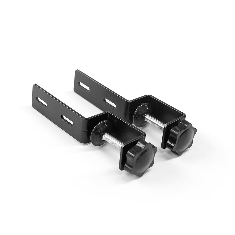【在庫処分】デスク クランプ 取付 固定用 幅20～80mm パンチングボード パーティション ホルダー 有孔ボード 穴間 20ピッチ用 (ブラック)