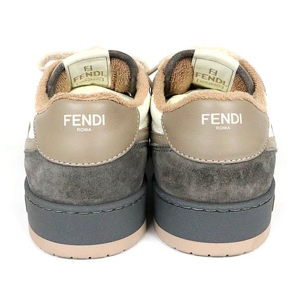 銀座店 美品 フェンディ SALE マッチ グレー スエード ロー