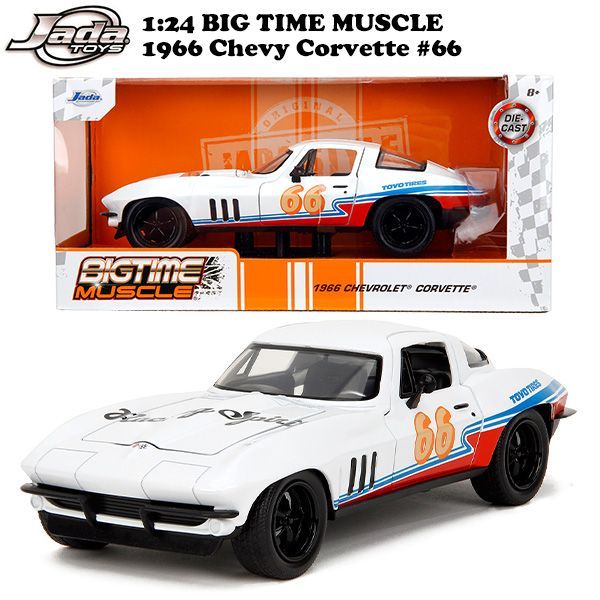 1:24 BTM 1966 Chevy Corvette ミニカー Amazon.com: Big Time Muscle 1:24 1966 Chevrolet Corvette