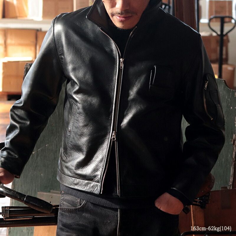 フランス軍タイプ パイロットレザージャケット JJ382YN フライト