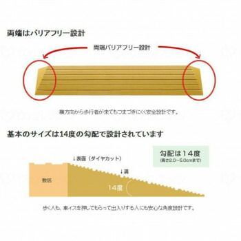 シンエイテクノ 段差解消スロープ タッチスロープ 100-60 TS 462006