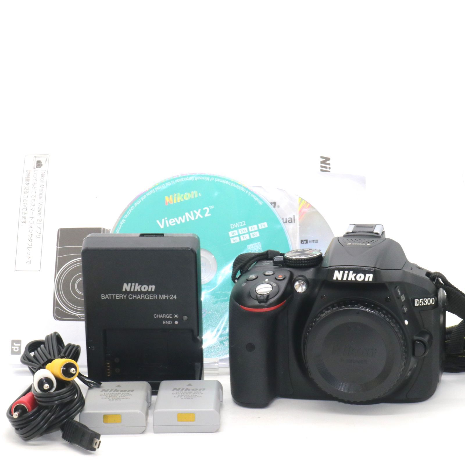 良品 4157ショット 予備バッテリー付き Nikon デジタル一眼レフカメラ D5300 ブラック 2400万画素 3.2型液晶 D5300BK  PitchCam 一部の商品で発送遅延中 メルカリ