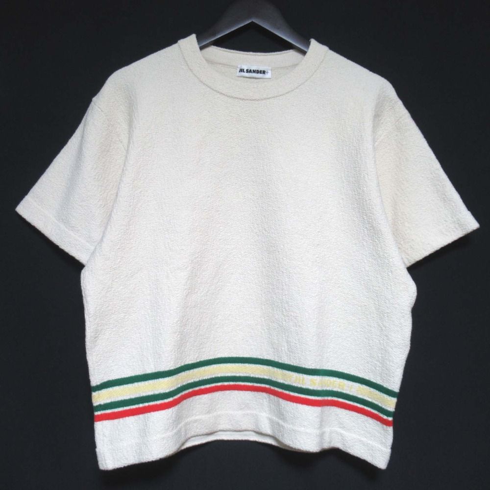 22SS JIL SANDER ジルサンダープラス ショートスリーブ ニットカットソー 32サイズ アイボリー レディース 古着