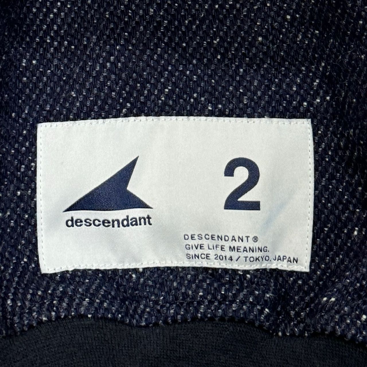 DESCENDANT 22AW JARDINIERE DENIM TWEED SMOCK LS INDIGO デニム