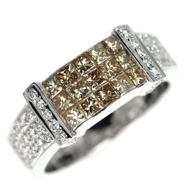 K18WG 0.5ctダイヤモンドミステリーセット&マイクロパヴェリング K18WG 0.5ctダイヤモンドミステリーセット&マイクロパヴェリ