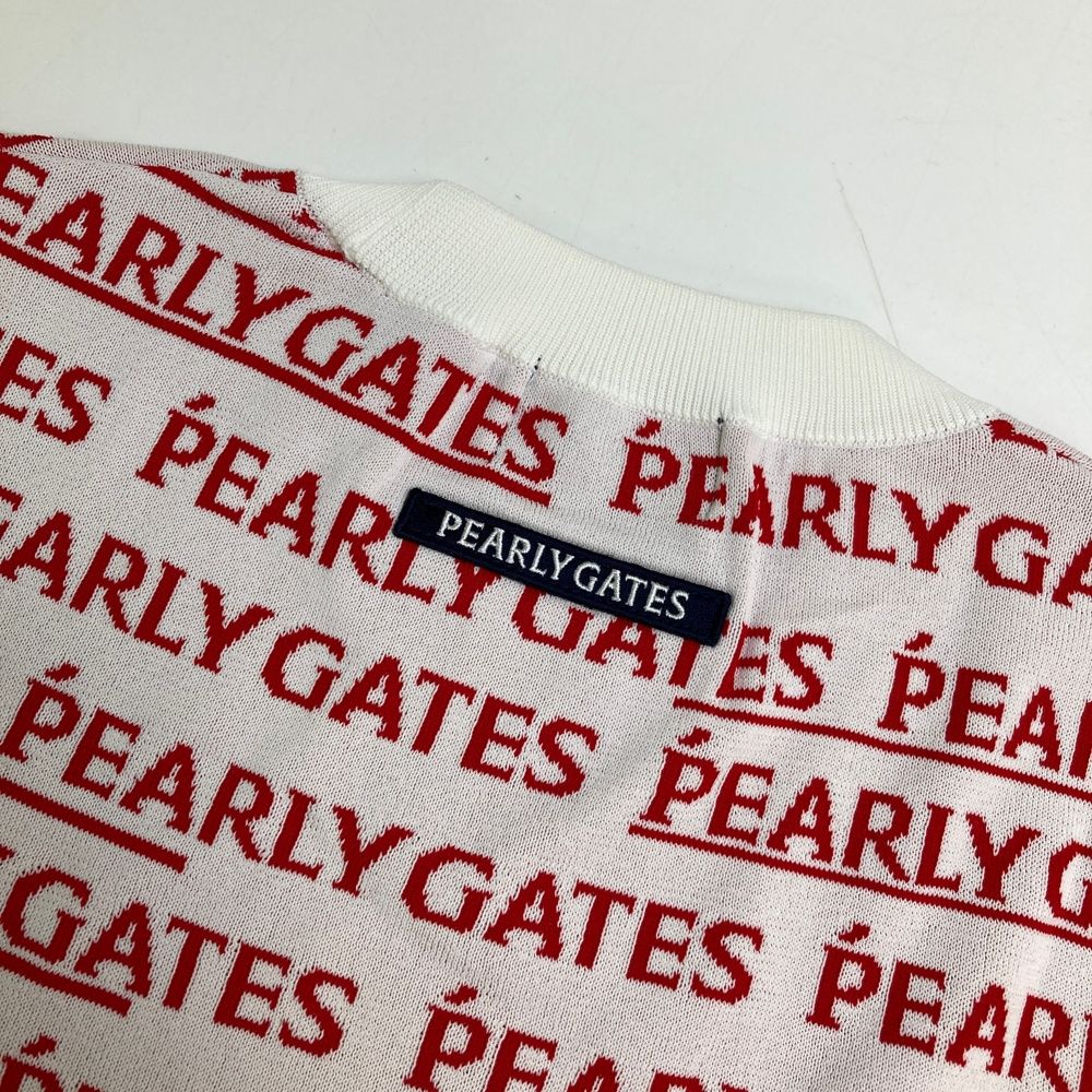 サイズ：0 PEARLY GATES パーリーゲイツ  ニット セーター 総柄 ホワイト系 [240101471251] ゴルフウェア レディース ストスト サイズ：0 PEARLY GATES パーリーゲイツ ニット セーター 総柄