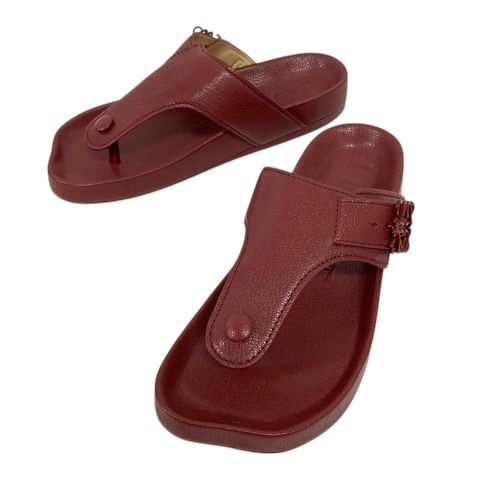ロエベ LOEWE ease sandal イーズサンダル トングサンダル アナグラム ロゴ 38 赤 ボルドー 茶 ブラウン