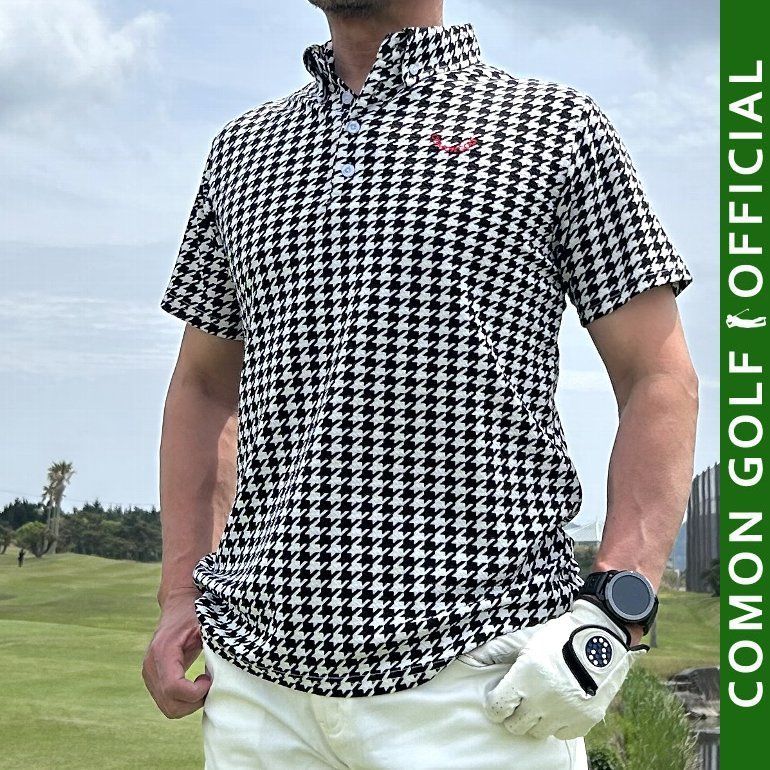 新品【COMONGOLF/コモンゴルフ】ワッフル素材半袖ゴルフ