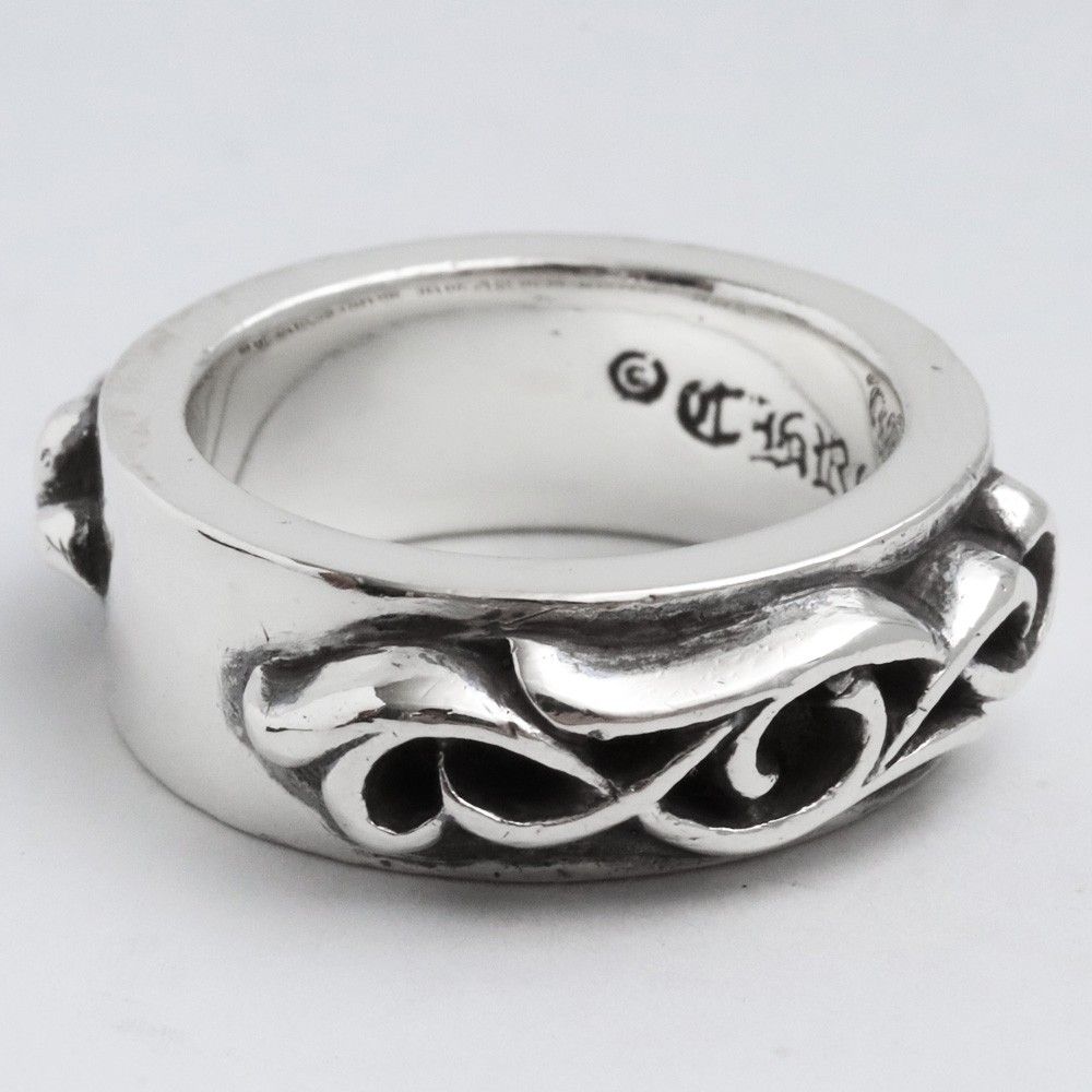 クロムハーツ　ダブルナロー　ヴァイン　バンド　リング　925 14号 クロムハーツ ダブルナローヴァインバンドリング 14号 クロムハーツ