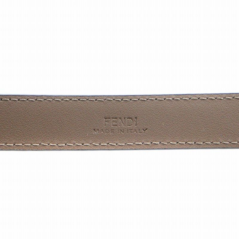 FENDI フェンディ ブラウン レザーベルト ゴールドバックル FFロゴ