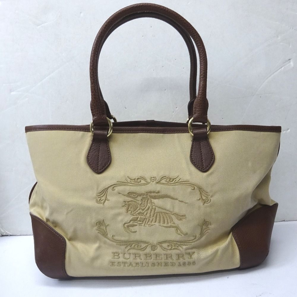 Ft590491 バーバリー トートバッグ ロゴ レディース BURBERRY中古  