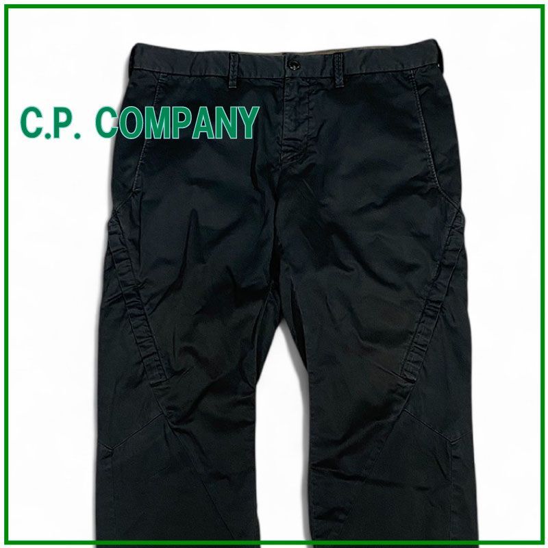 C.P. COMPANY シーピーカンパニー 立体 チノパンツ ブラック 48 エルゴノムフィット KT60-PT-KG